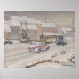 Fulton Road Cleveland - Kulhanek 1943 Print Poster