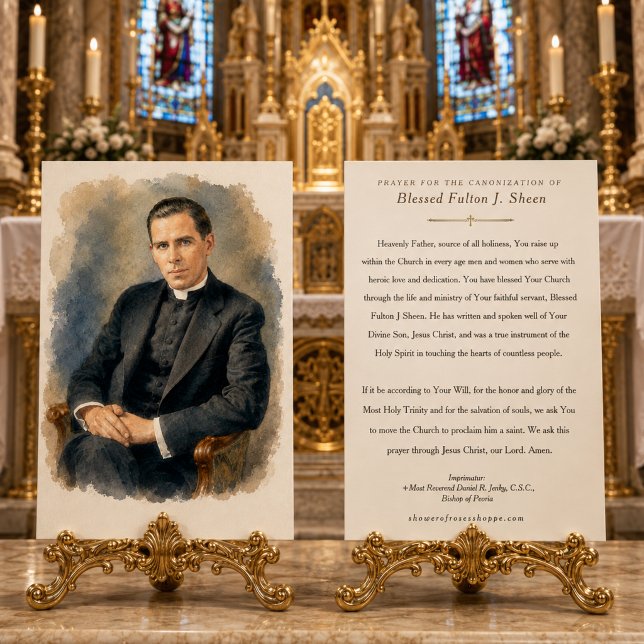 Fulton Sheen-helgonförklaringbön  Kort (Skapare uppladdad)