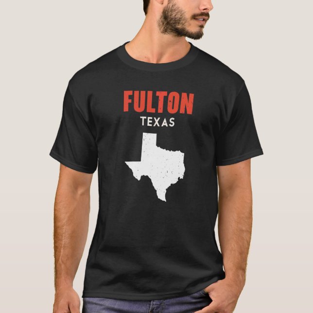 Fulton Texas USA: USA: USA Travel Texas T Shirt (Framsida)