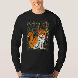 Fultönad Xmas-tröja Ljus persisk katt Chris T Shirt