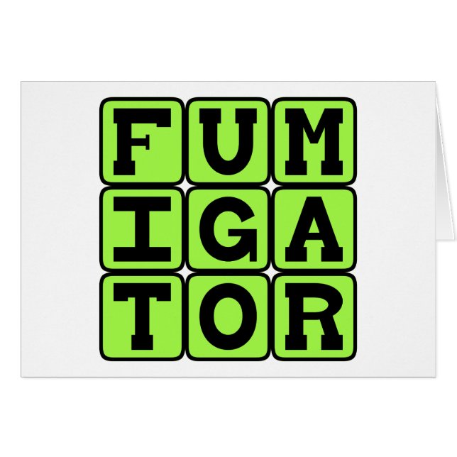 Fumigator, Kryp Zapper Hälsningskort (Framsidan Horizontal)