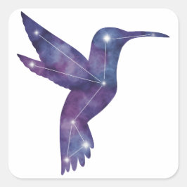 Fumingbird Constellation Sticker Fyrkantigt Klistermärke