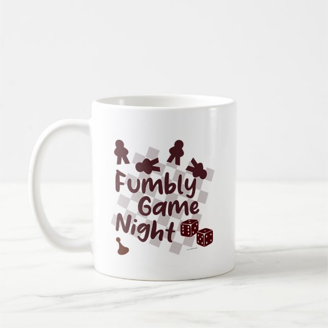 Fumlig familjespel Night Humor-design Kaffemugg (Vänster)