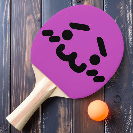 Fumligt Sött Ansikte Lila Pingisracket