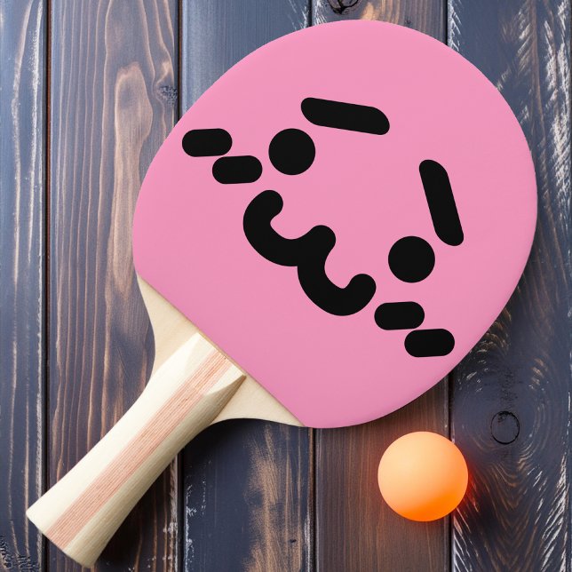 Fumligt Sött Ansikte Ljusrosa Pingisracket (Skapare uppladdad)