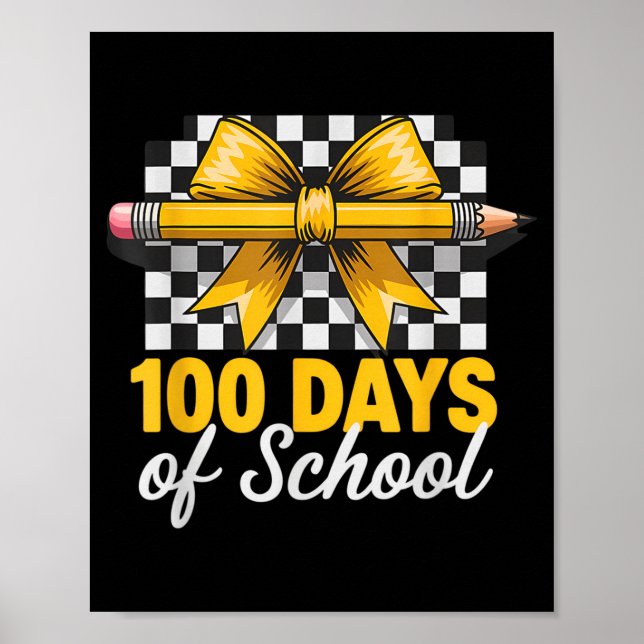 Fun 100 Days Teacher Celebration School Clroom Sty Poster (Framsidan)