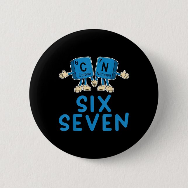 Fun 67 Meme Six Seven Funny Science Teacher Period Knapp (Framsida)