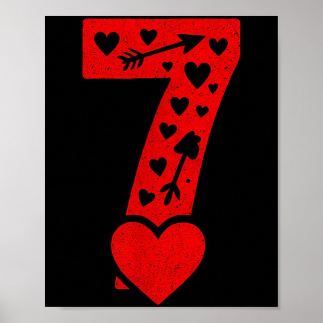 Fun 67 Number 6-7 6 7 Matching Valentine Six Seven Poster (Framsidan)