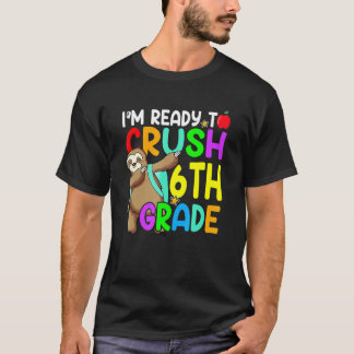 Fun 6th Fourth Grade Dabbing Sloth Back To School  T Shirt