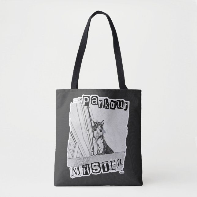 Fun Active Parkour Master Punk Kitty Design Tygkasse (Framsida)