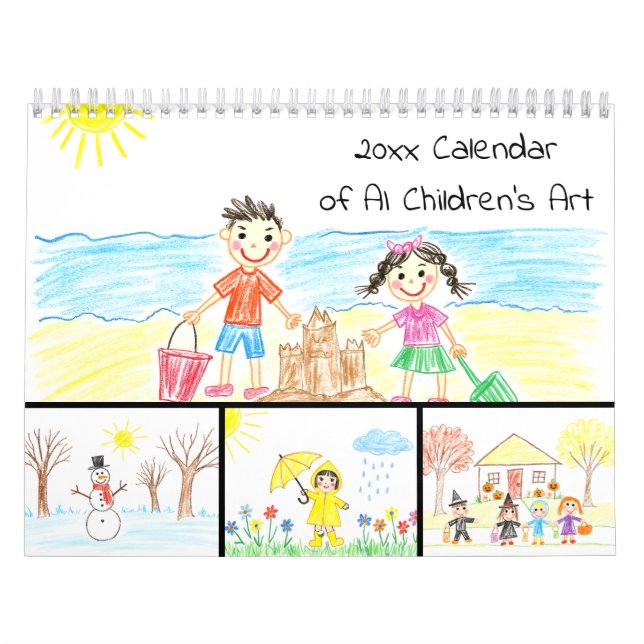 Fun AI Children's Art Colored Images Kalender (Omslag)