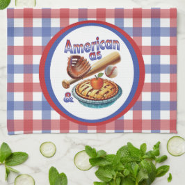Fun American as Baseball & Apple Pie Kökshandduk