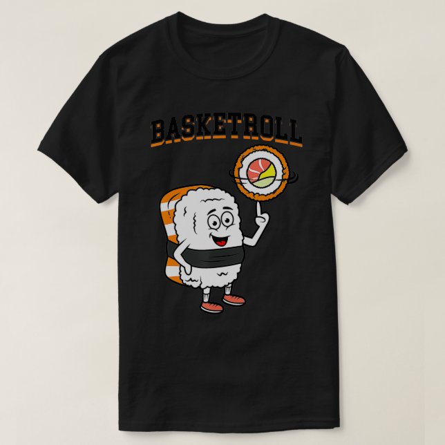 Fun basketball sushi  t shirt (Design framsida)