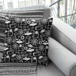 Fun Bat Pattern for Halloween Kudde