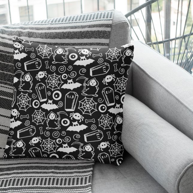 Fun Bat Pattern for Halloween Kudde (Skapare uppladdad)