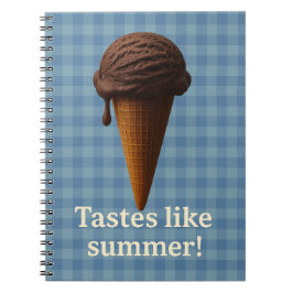 Fun Blue Spiral School Notebook Anteckningsbok