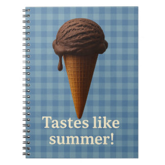 Fun Blue Spiral School Notebook Anteckningsbok
