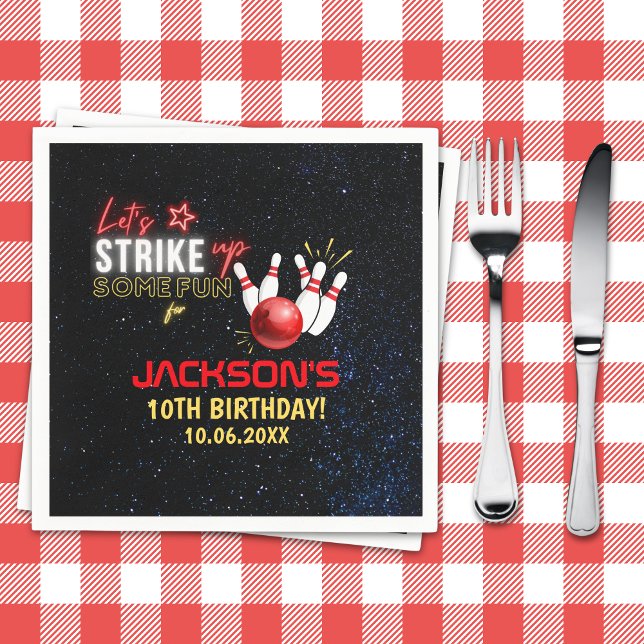 Fun Bowling party for Kids Pappersservett (Skapare uppladdad)