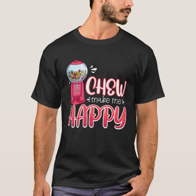 Fun bubble gum for chewing gum t shirt (Framsida)