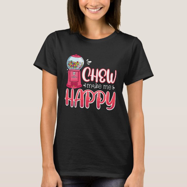 Fun bubble gum for chewing gum t shirt (Framsida)