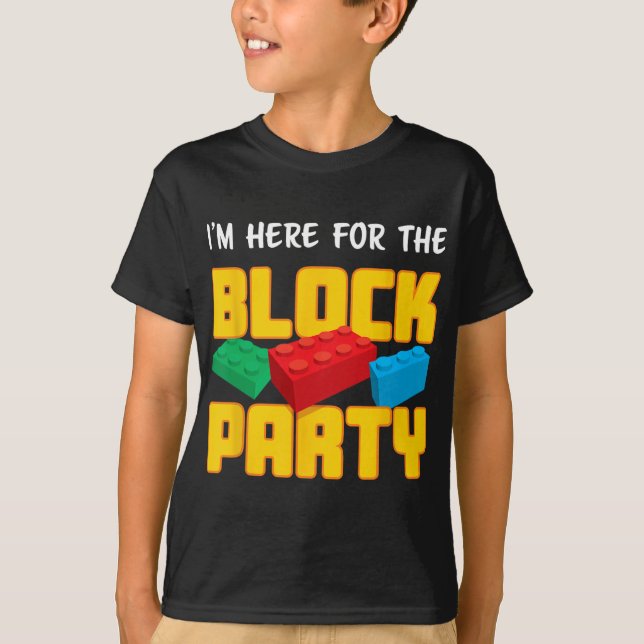 Fun Building Blocks Block Party Pre-k Men Women Ki T Shirt (Framsida)