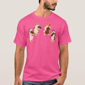 Fun Cats Playing Violin Cello Shirt Gift Music Cat T