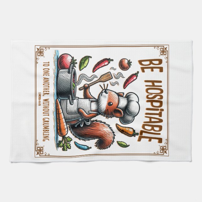 Fun Christian Gift Tea Towel with Bible Verse Kökshandduk (Horisontell)