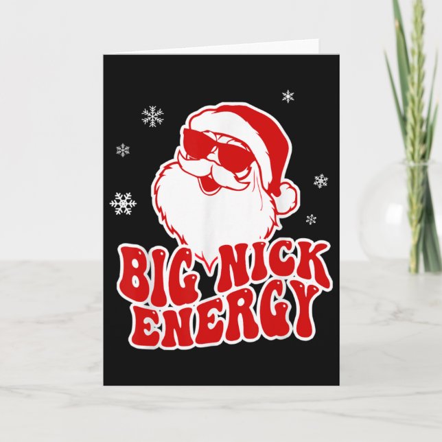 Fun Christmas Big Nick Energy Santa Naughty Adult  Kort (Framsida)