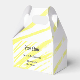 Fun Club bachelorette party yellow lines backgroun Presentaskar