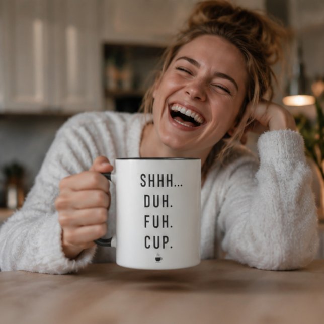 Fun coffee humor typography modern coworker mugg (Skapare uppladdad)