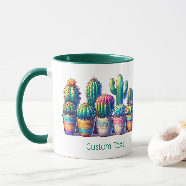 Fun Colorful Custom Cactus Mug Mugg (Med munk)