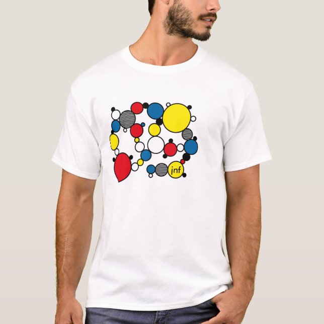 fun colour circles mondrian style t shirt (Framsida)