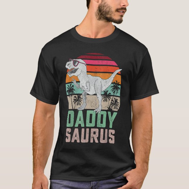 Fun Daddy saurus Rex Dinosaur Daddysaurus Family M T Shirt (Framsida)
