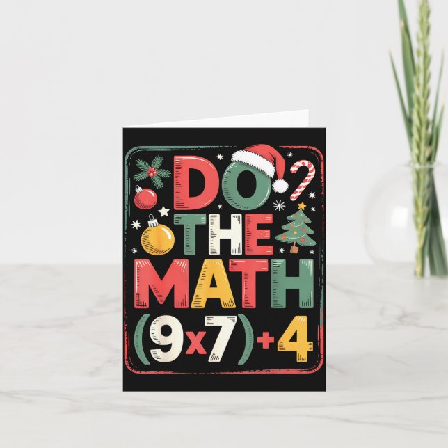 Fun Do The Math 67 Meme Six Seven Christmas Teache Kort (Framsida)