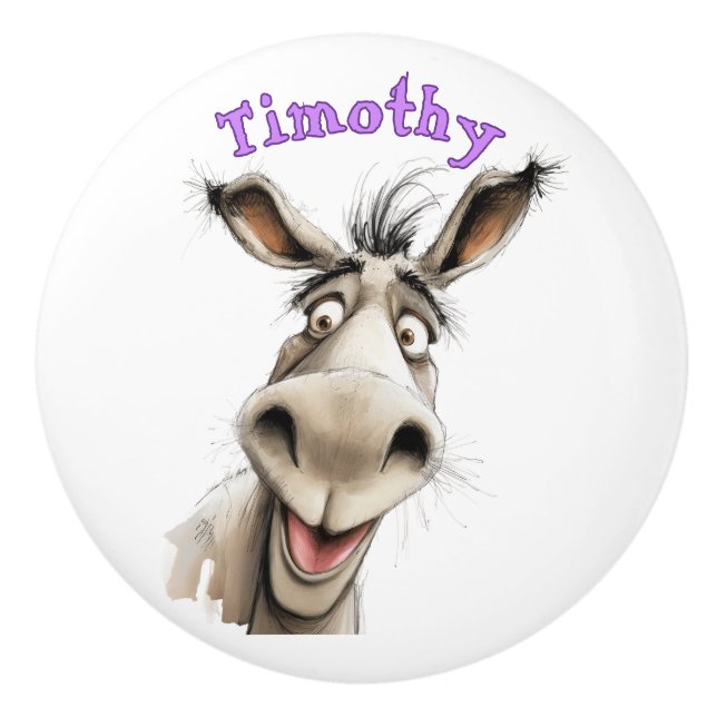 Fun Donkey Personalized Knopp (Framsidan)
