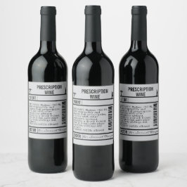 FUN editable grey Wine Labels for WINE Vinflaska Etikett