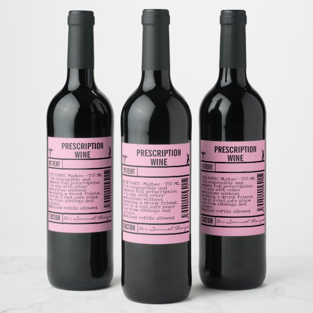 FUN editable Wine Labels for WINE Vinflaska Etikett (Flaskor)