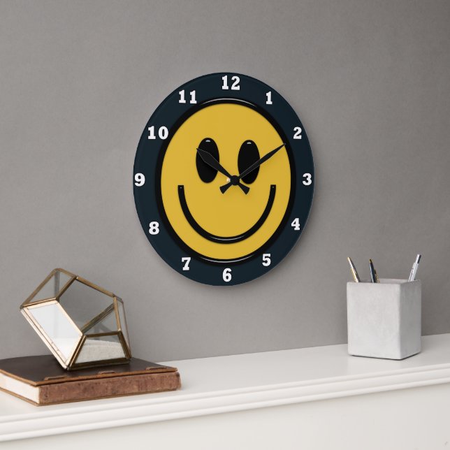 Fun face Hippie wall clock Stor Klocka (Kontor)