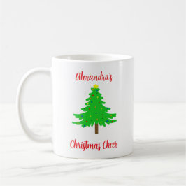 Fun Festive Merry Christmas Trees Kaffemugg