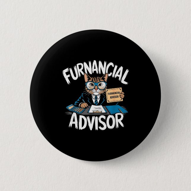 Fun Financial Planner Gift Funny Retirement Adviso Knapp (Framsida)