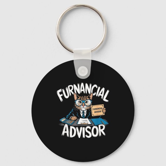 Fun Financial Planner Gift Funny Retirement Adviso Nyckelring (Framsida)