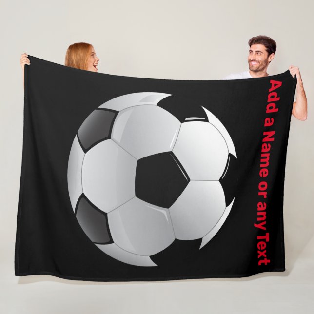 Fun Football Soccer ball Fleece Throw Blanket (På plats)