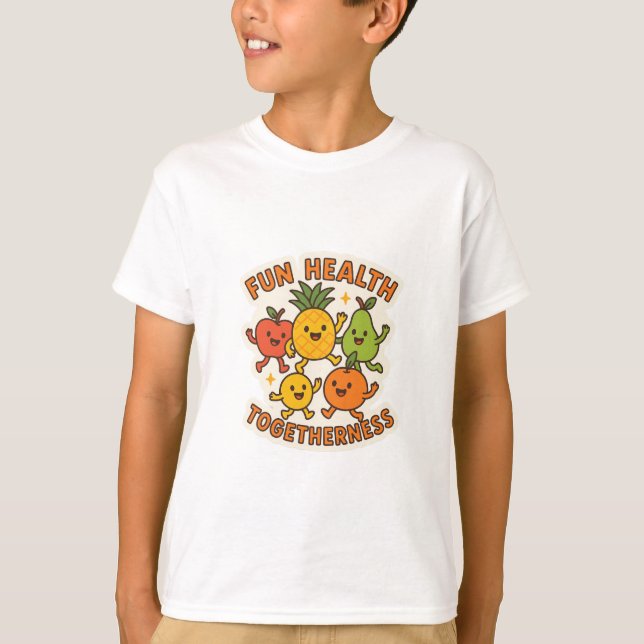 Fun Fruit Dance Party T-Shirt – Celebrate Health (Framsida)