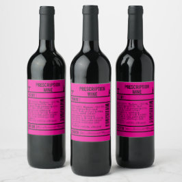 FUN FUCHSIA editable Wine Labels for WINE Vinflaska Etikett