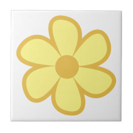 Fun Funky 60s 70s Retro Flower Ceramic Tile Kakelplatta