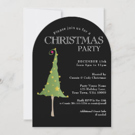 Fun Funky Tree Christmas Party  Inbjudningar