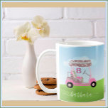 Fun Glitzy Golf Cart Course Personalize  Kaffemugg<br><div class="desc">A touch of golf humor for the girl-friend in your life, who'll have fun with this one -- a glitzy golf cart for the golf lover who likes to play with style -- or just loves to play -- personalized with first name -- two color custom and unique. Or, get...</div>