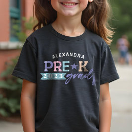 Fun Grad Colorful Personalized Pre-K Class of 2022 T Shirt