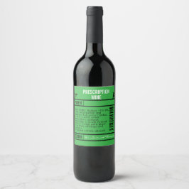 FUN GREEN  editable Wine Labels for WINE Vinflaska Etikett