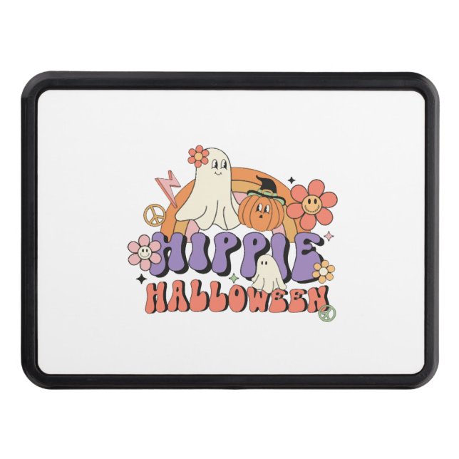 Fun Halloween Designs Hippie Halloween Retro Dragkroksskydd (Framsidan)